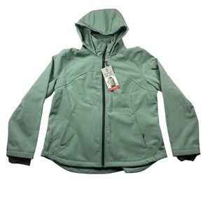 Free Country‎ Freecycle Super Softshell Jacket Womens XL Green Hooded
